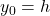 y_0=h
